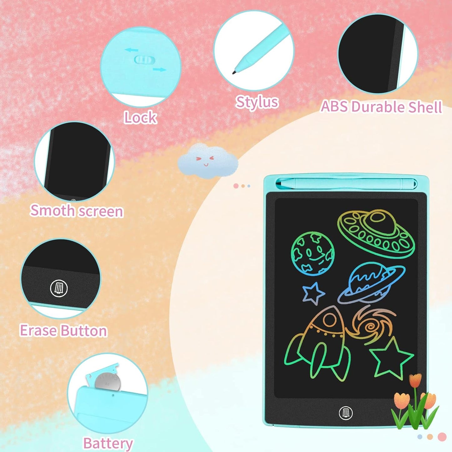 Tablero Pizarra Mágica Niños Lcd 12pulga