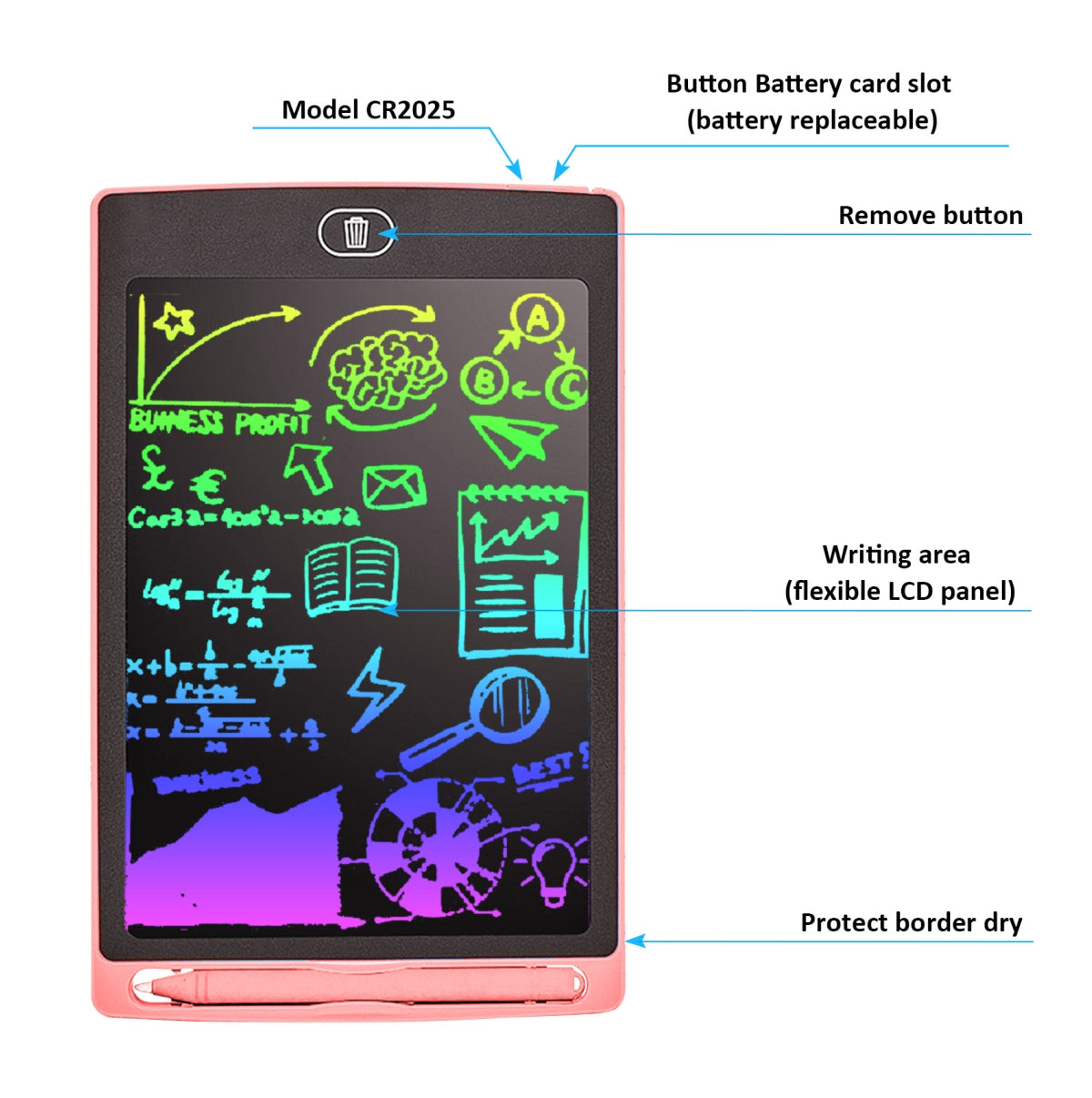 Tablero Pizarra Mágica Niños Lcd 12pulga