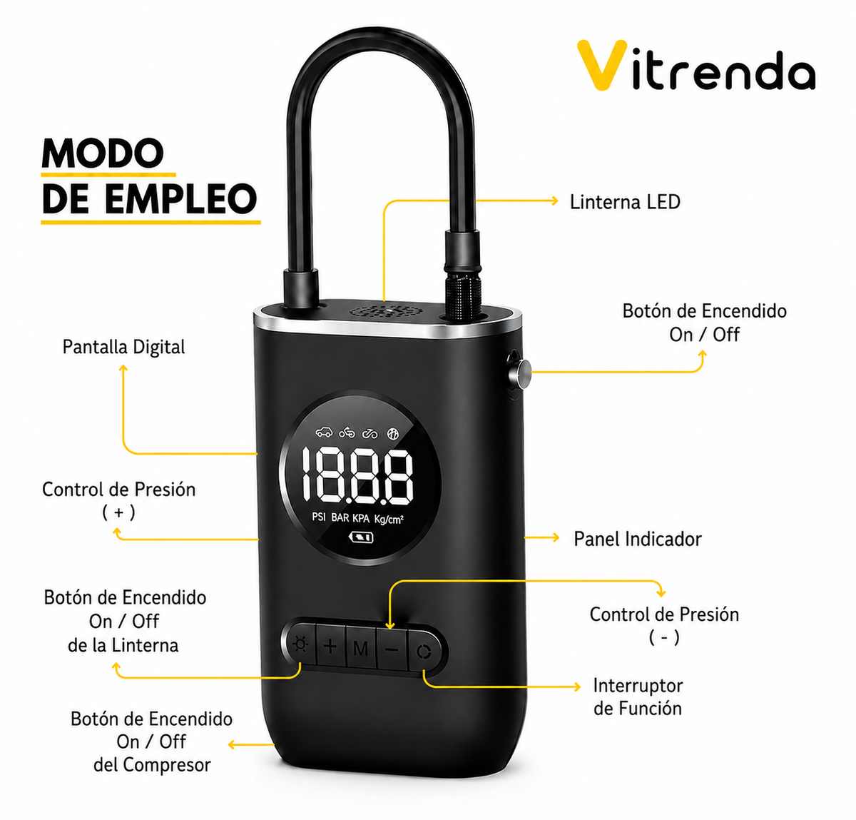 COMPRESOR INFLADOR PORTATIL